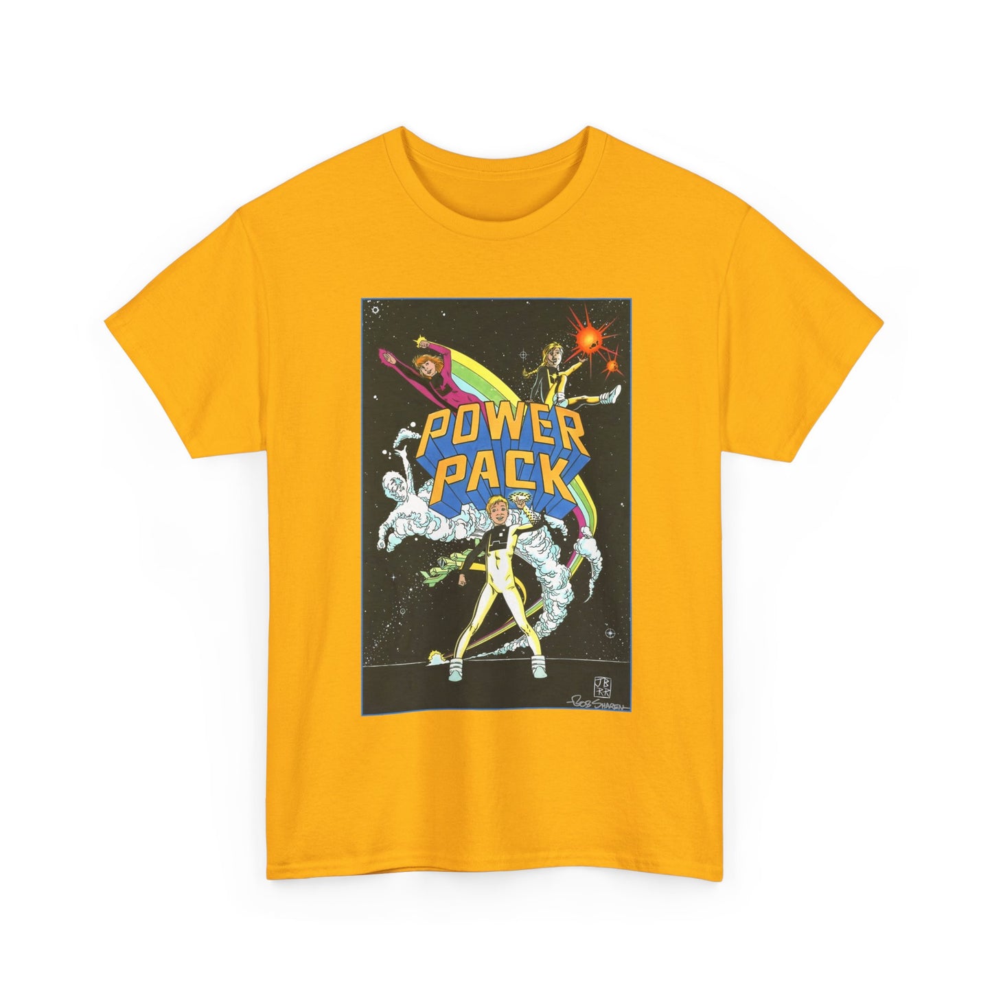 Power Pack T-Shirt - June Brigman, Roy Richardson, Bob Share Art - Ad Recreation - Marvel Comics