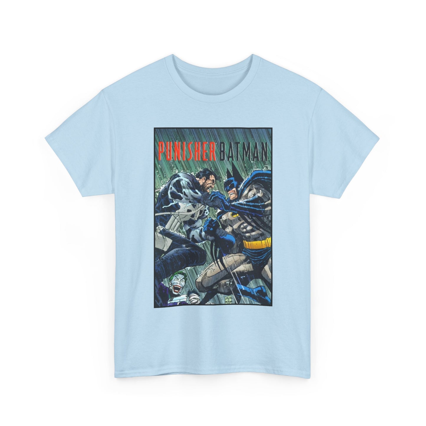 Punisher/Batman T-Shirt - John Romita Jr Art - Deadly Knights, Joker - DC Comics/Marvel Comics