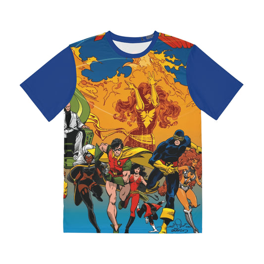 Uncanny X-Men/New Teen Titans Wrap-Around Polyester Tee (All-Over Print) - Walt Simonson Art - DC Comics