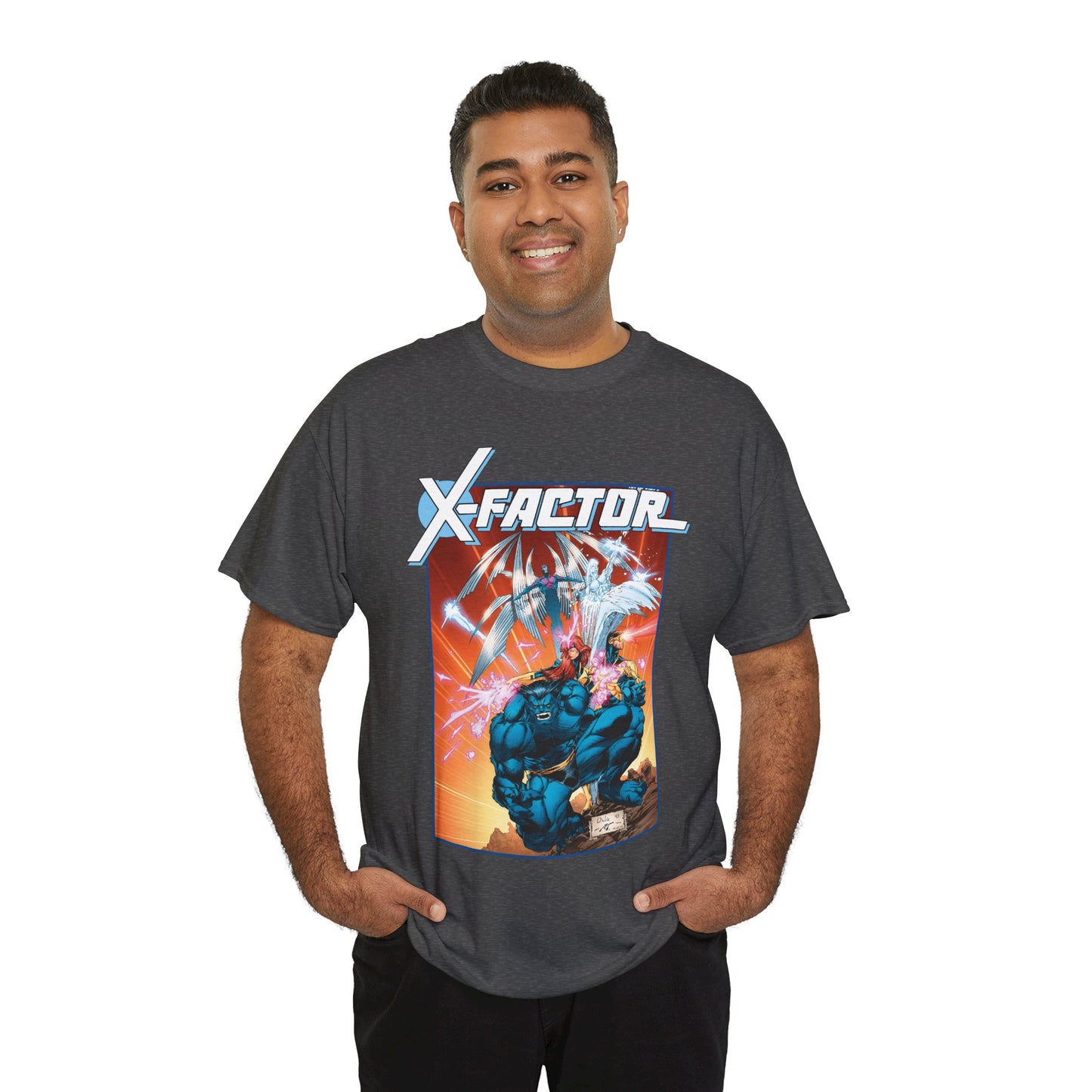 X-Factor T-Shirt - Whilce Portacio Art - Cyclops, Jean Grey, Iceman, Arcangel, Beast - X-Men Founding Members - Marvel Comics