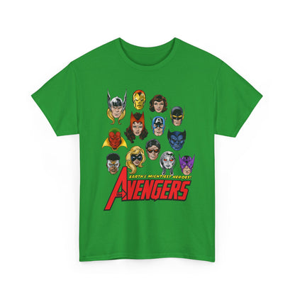 Avengers T-Shirt - John Byrne Art - Captain America, Scarlet Witch, Iron Man, Thor, Vision, Hawkeye, Wonder Man - Marvel Comics
