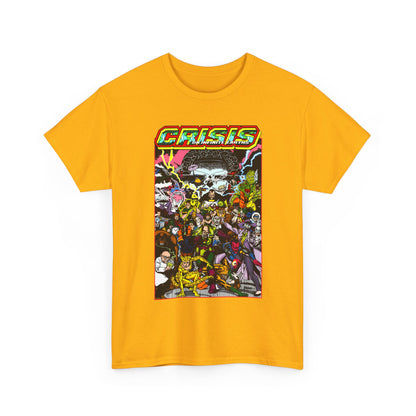 Crisis on Infinite Earths T-Shirt - DC Comics - George Perez Art - Joker, Lex Luthor, Cheetah, Solomon Grundy, Black Adam, Deathstroke, Validus - #9 Cover - DC Comics