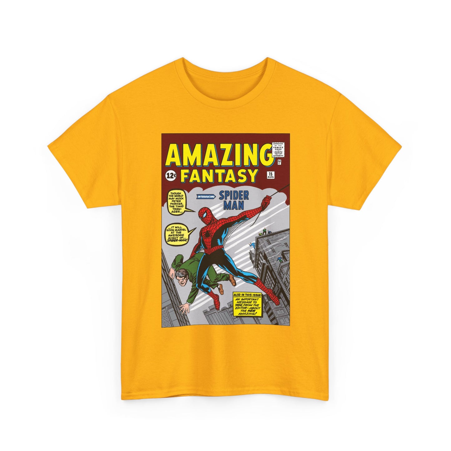 Amazing Fantasy #15 T-Shirt - Steve Ditko Art - 1st Appearance of Spider-Man - 2026 Movie - Marvel Comics