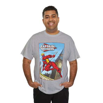 Captain Britain T-Shirt - Ron Wilson Art - Brian Braddock - Marvel UK Series - Chris Claremont Stories - Marvel Comics