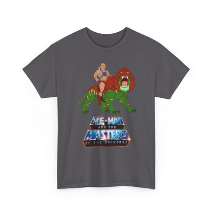 He-Man & Battle Cat T-Shirt - Filmation Art - Masters of the Universe, MOTU - Exciting New 2026 Movie - Nicholas Galitzine
