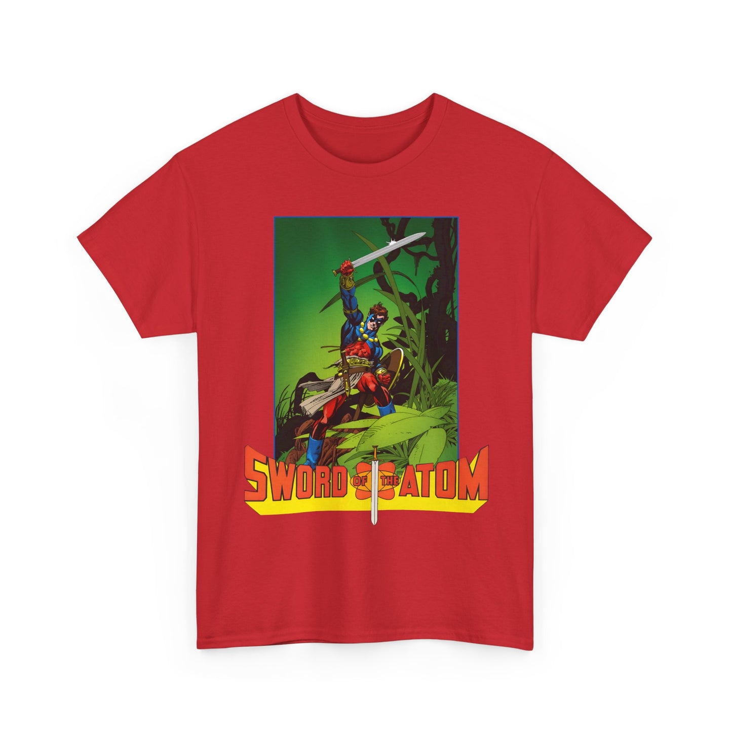 Sword of the Atom T-Shirt - Gil Kane Art - Ray Palmer in Morlaidh - Popular DC Comic Story from the 1980s