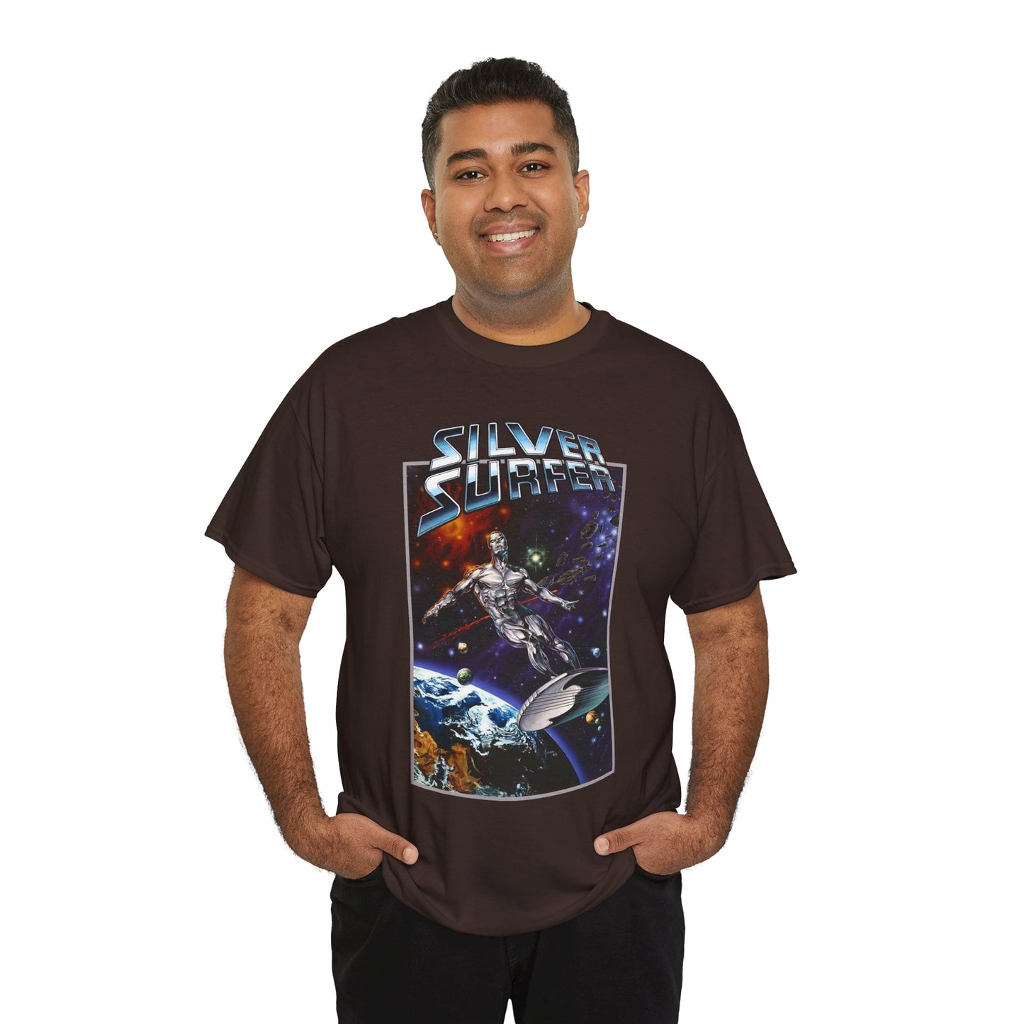 Silver Surfer T-Shirt - Amazing Joe Jusko Art - Marvel Comics Character - Former Herald of Galactus - Fantastic Four Connection - Norrin Radd