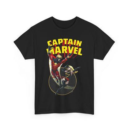 Captain Marvel T-Shirt - George Perez Art - Mar-Vell & Carol Danvers - Kree Empire - Marvel Comics