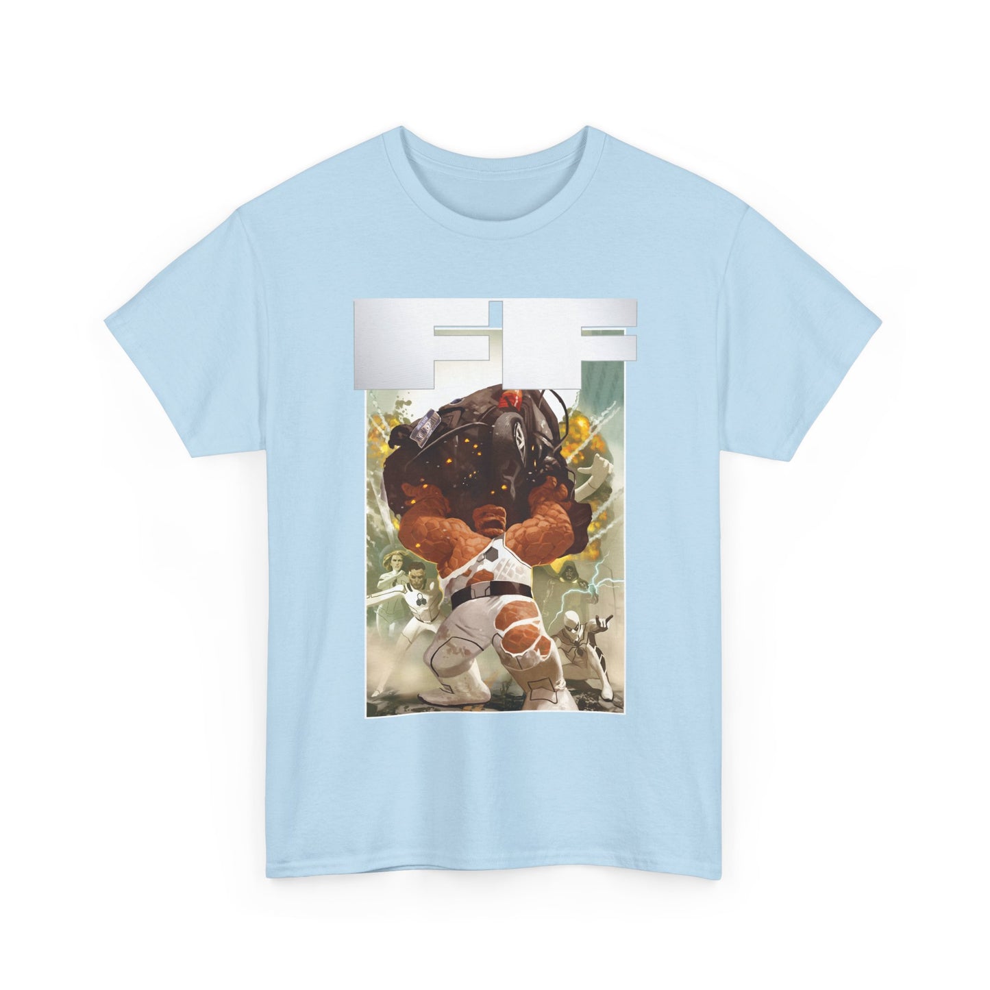 FF T-Shirt - Daniel Acuna Art - Fantastic Four - Mr. Fantastic, Invisible Woman, Thing, Spider-Man - Marvel Comics