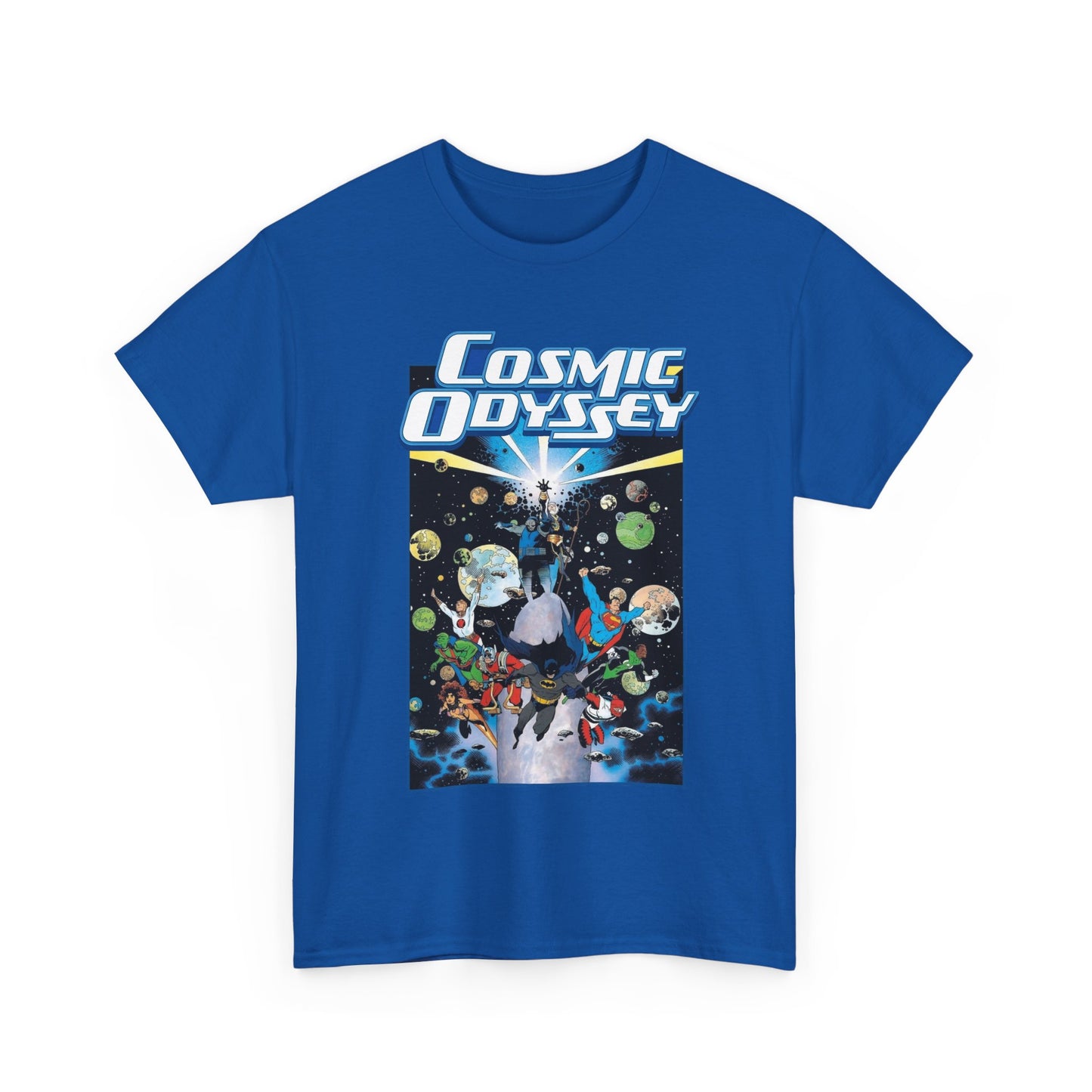 Cosmic Odyssey T-Shirt - Mike Mignola Art - Superman, Darkseid, Lightray, Orion, Starfire, Highfather. John Stewart - DC Comics
