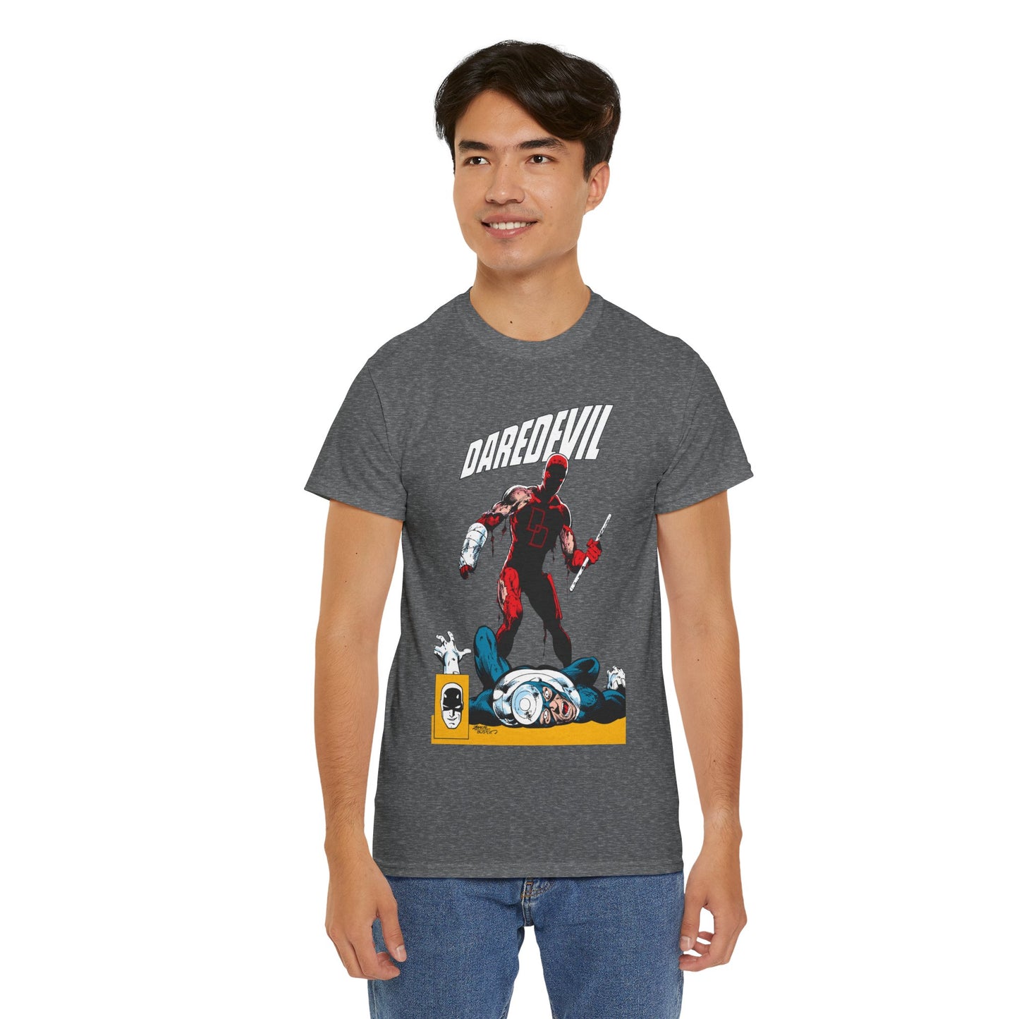 Daredevil T-Shirt - John Byrne Art - Marvel Comics - Bullseye - Matt Murdock, Man Without Fear