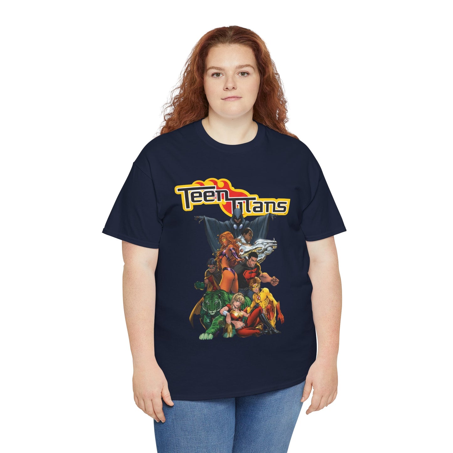Teen Titans T-Shirt - Michael Turner Art - Cyborg, Raven, Wonder Girl, Superboy, Robin, Starfire - DC Comics