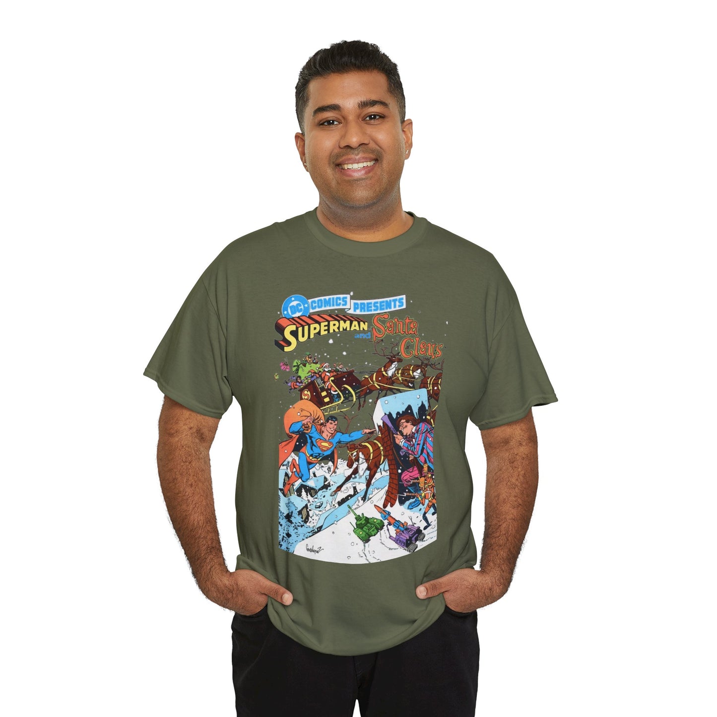 Superman & Santa Claus T-Shirt - José Luis García-López Art - DC Comics Presents #67 - Vs. Toyman