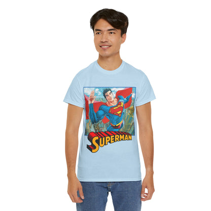 Superman T-Shirt - Guillem March Art - Variant Connecting Cover Art - Flying Over Metropolis - DC Comics All-In