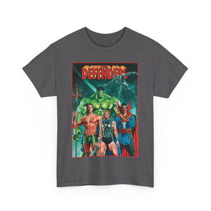 Defenders T-Shirt - Dr Strange, Valkyrie, Hulk, Namor, Silver Surfer - Marvel Comics - Popular 1970s Series