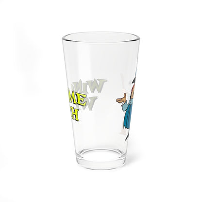 Winsome Witch Pint Glass, 16oz - Popular Hanna-Barbera Cartoon 1960s TV - Winnie - Fairy Godmother Drop-Out - Ippity-Pippity-Pow
