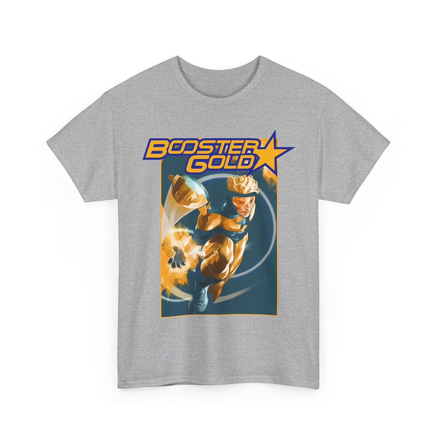 Booster Gold T-Shirt - Don Aguillo Art - Justice League: The Omega Act - DC Comics