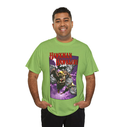 Hawkman & Hawkgirl T-Shirt - David Finch Art - Carter & Shayera Hall - JLA & JSA Members - DC Comics