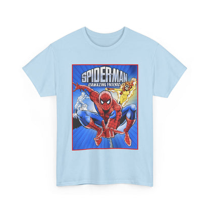 Spider-Man & His Amazing Friends T-Shirt - Firestar, Iceman - Popular 1980s Saturday Morning Cartoon - Marvel Comics