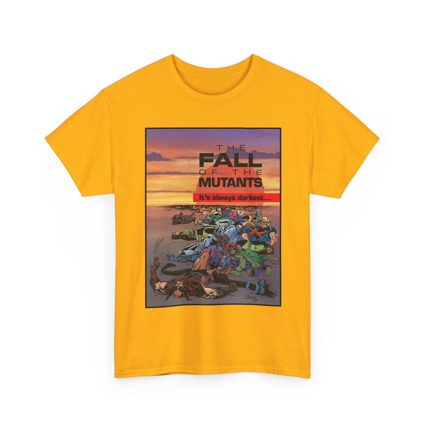X-Men T-Shirt - Alan Davis Art - Fall of the Mutants Ad - Marvel Comics