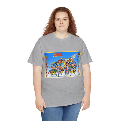 All-Star Squadron T-Shirt - Jerry Ordway Art - JSA Connection - Firebrand, Robotman, Amazing Man, Shining Knight, Tarantula, Dr Fate - Retro 1980s Series - DC Comics