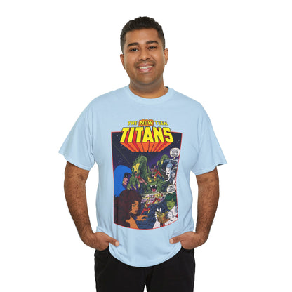 New Teen Titans T-Shirt - George Perez Art - 1980s DC Digest Artwork - Raven, Cyborg, Changeling, Starfire - DC Comics