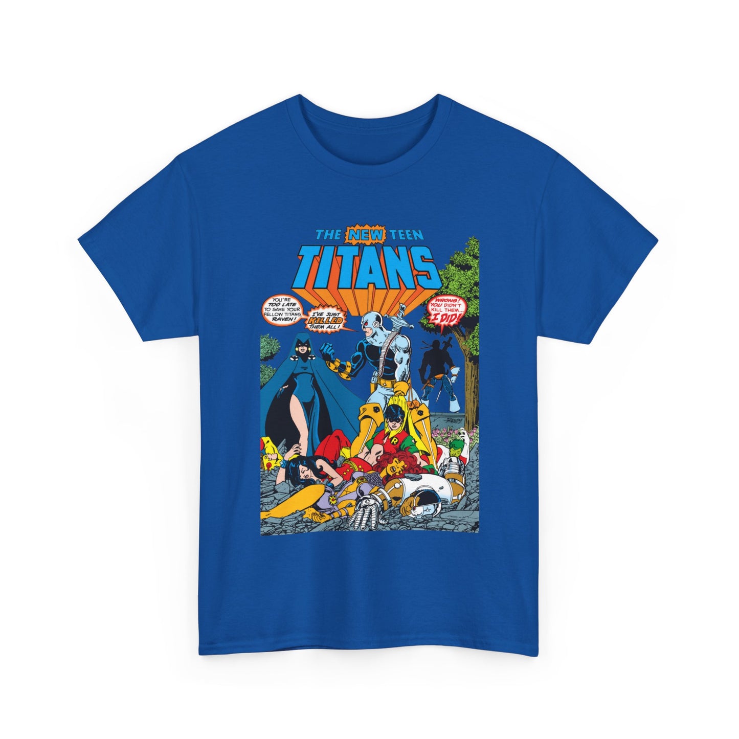 New Teen Titans T-Shirt - George Perez Art - #2 Cover Art - Deathstroke & Ravager - DC Comics