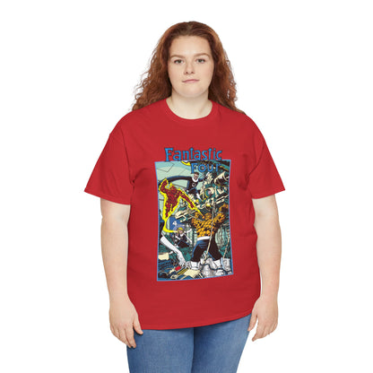 Fantastic Four T-Shirt - George Perez Art - Reed Richards, Invisible Woman, Human Torch, The Thing - Marvel Comics