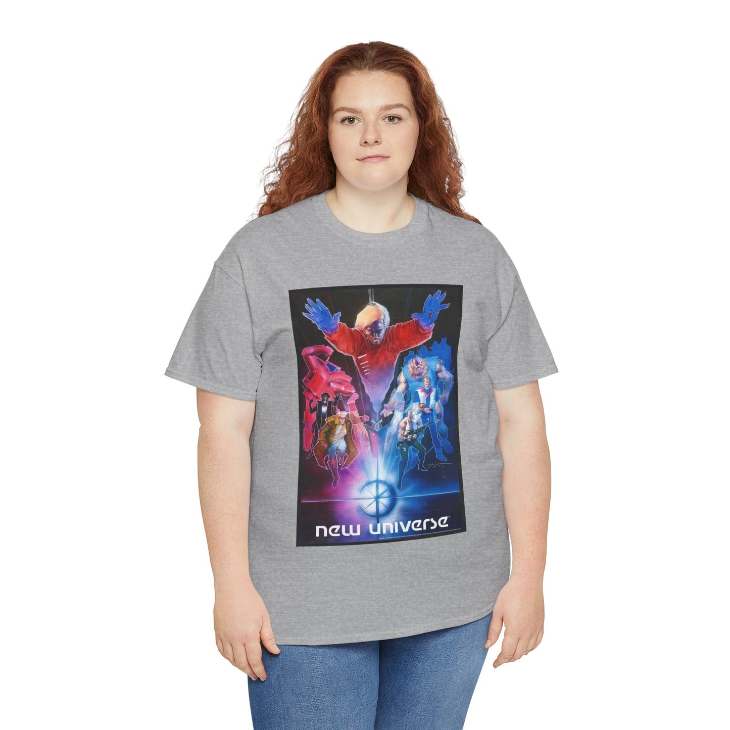 New Universe T-Shirt - Bill Sienkiewicz Art - Star Brand, Night Mask, Justice, DP7, Psi-Force, Kickers Inc - Marvel Comics