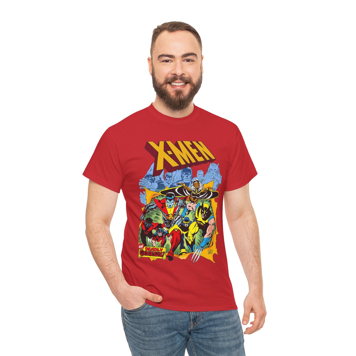 Giant-Sized X-Men T-Shirt - Dave Cockrum Art - Wolverine, Storm, Colossus, Cyclops, Nightcrawler, Thunderbird - New Chris Claremont Era - Marvel Comics
