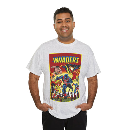 Invaders T-Shirt - Captain America, Human Torch, Namor, Spitfire - World War II Soldiers - Golden Age Heroes - Marvel Comics