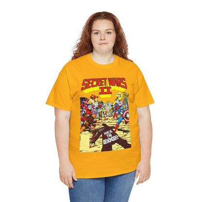 Secret Wars II T-Shirt - John Byrne Art - X-Men, New Mutants, Captain America - The Beyonder - Marvel Comics Series, 1980s