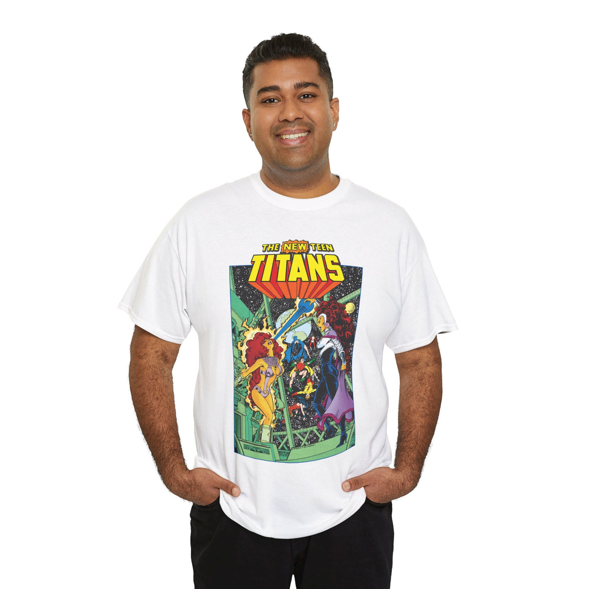 New Teen Titans T-Shirt - George Perez Art - Starfire Vs Blackfire - DC Comics