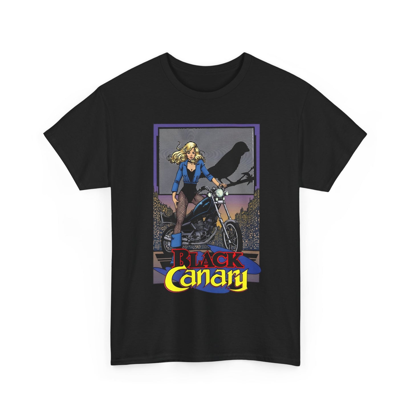 Black Canary T-Shirt - George Perez Art - 1980s Justice League Postcard Art - JLA - DC Comics