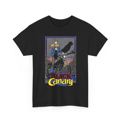 Black Canary T-Shirt - George Perez Art - 1980s Justice League Postcard Art - JLA - DC Comics