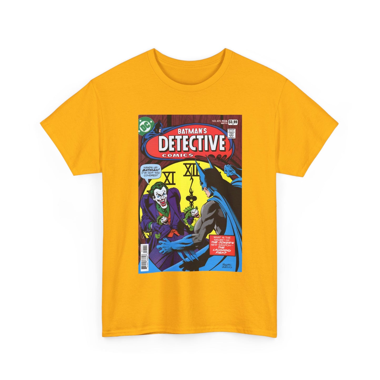 Detective Comics #475 T-Shirt - Marshall Rogers Art - Joker Appearance - The Laughing Fish - DC Comics