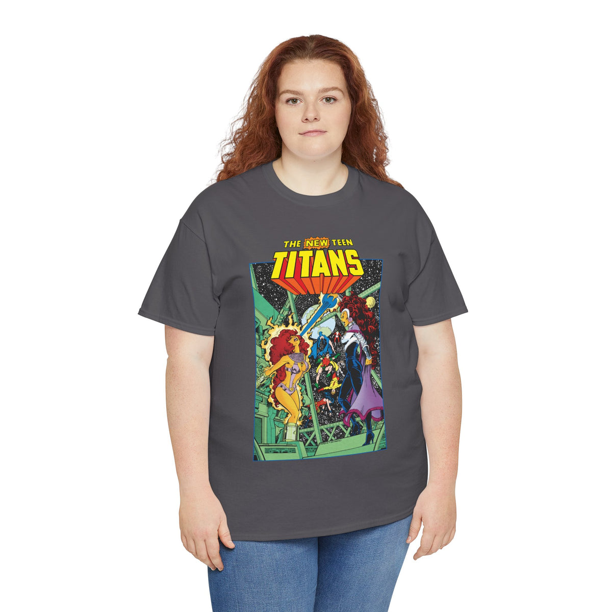 New Teen Titans T-Shirt - George Perez Art - Starfire Vs Blackfire - DC Comics