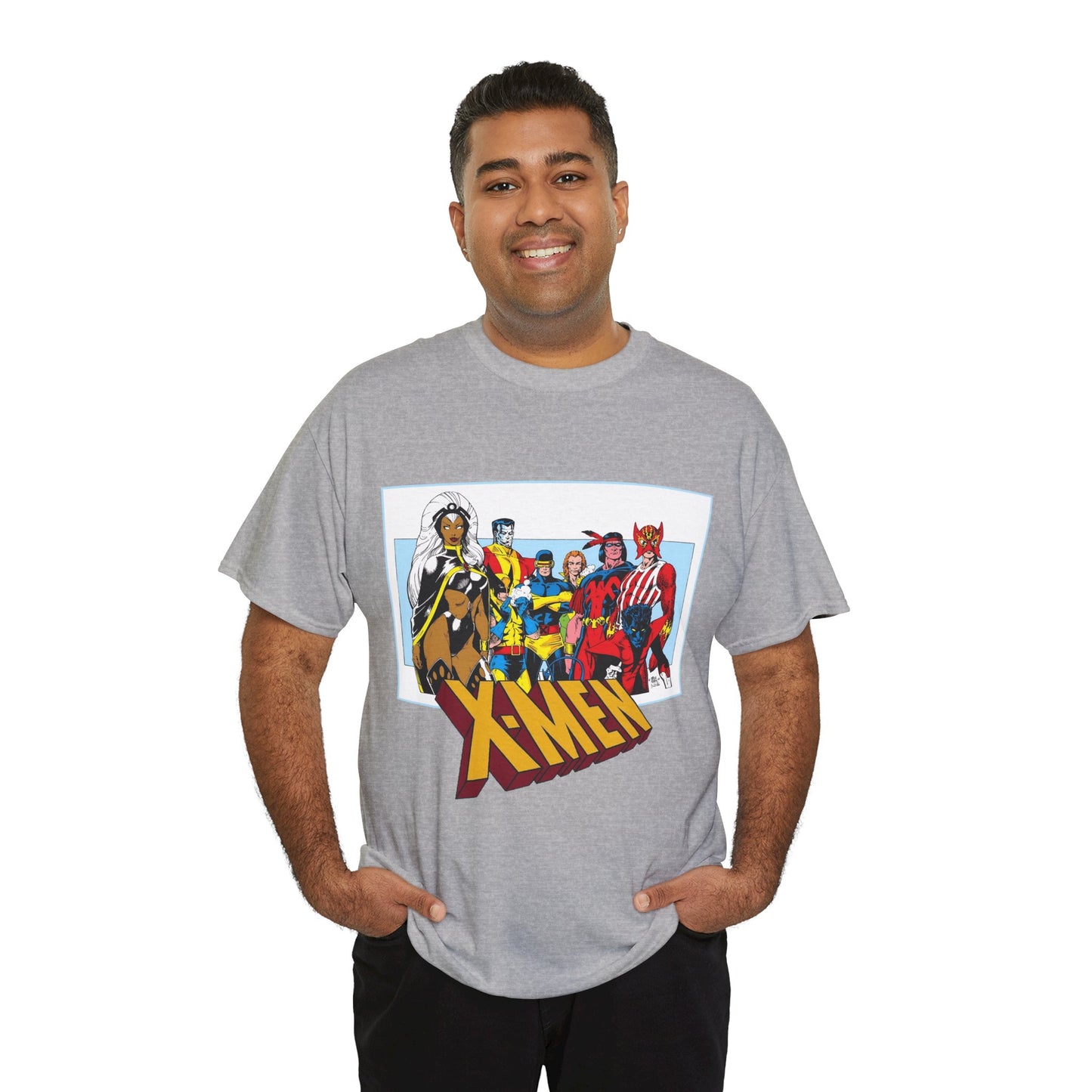 X-Men T-Shirt - Arthur Adams Art - Cyclops, Nightcrawler, Storm, Wolverine, Thunderbird, Sunfire, Banshee - Marvel Comics