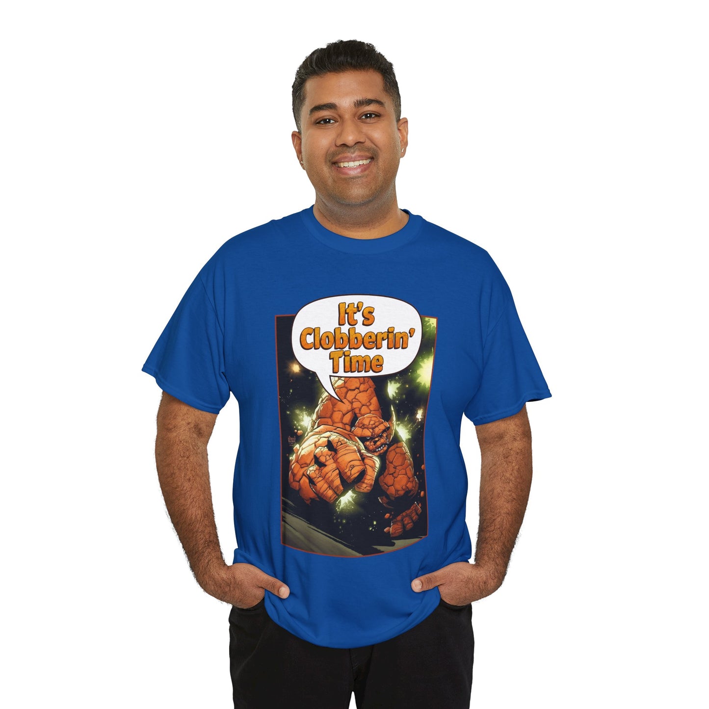 The Thing Shirt - Adam Kubert Art - It's Clobberin' Time - Fantastic Four Member - Marvel Comics