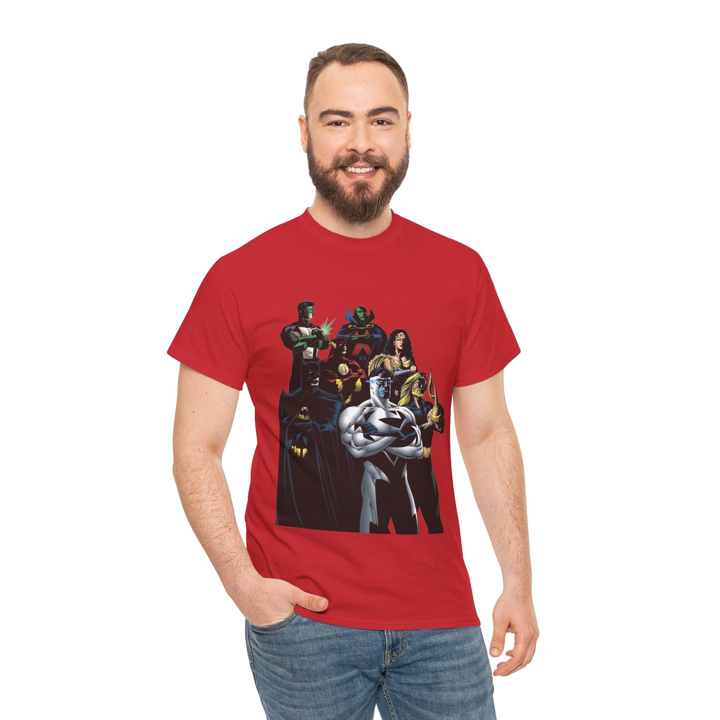 JLA T-Shirt - Howard Porter Art - Superman, Batman, Wonder Woman, Flash - DC Comics