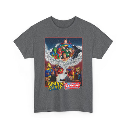 Justice Society & Justice League T-Shirt - George Perez Art - Golden & Silver Age - DC Comics