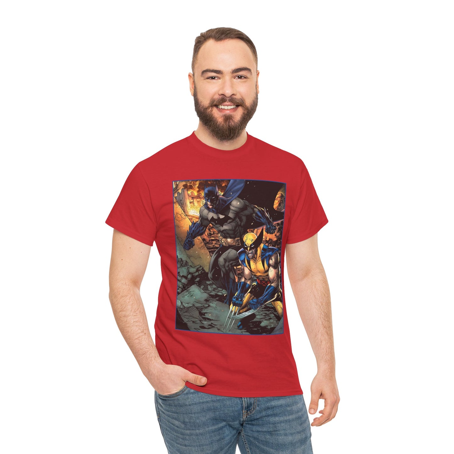 Batman & Wolverine T-Shirt - Jim Lee Art - DC Comics, Marvel Comics