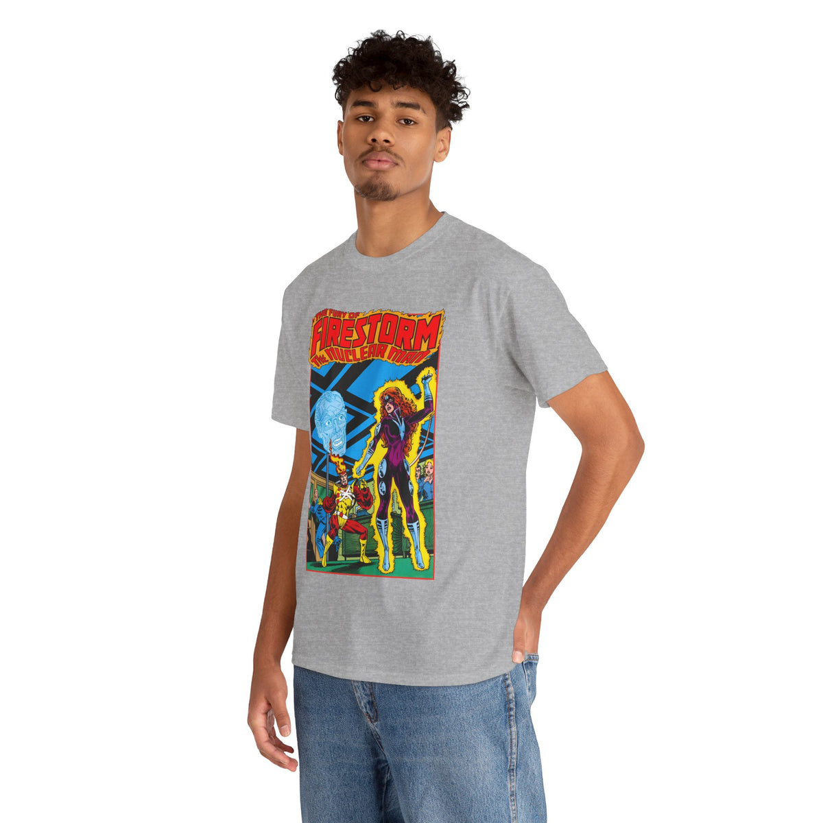 Fury of Firestorm T-Shirt - Pat Broderick Art - Vs Plastique - #7 Cover Art - DC Comics