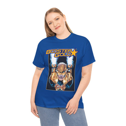 Booster Gold T-Shirt - Dan Jurgens Art - Batman & Robin in His Gauntlets - DC Comics