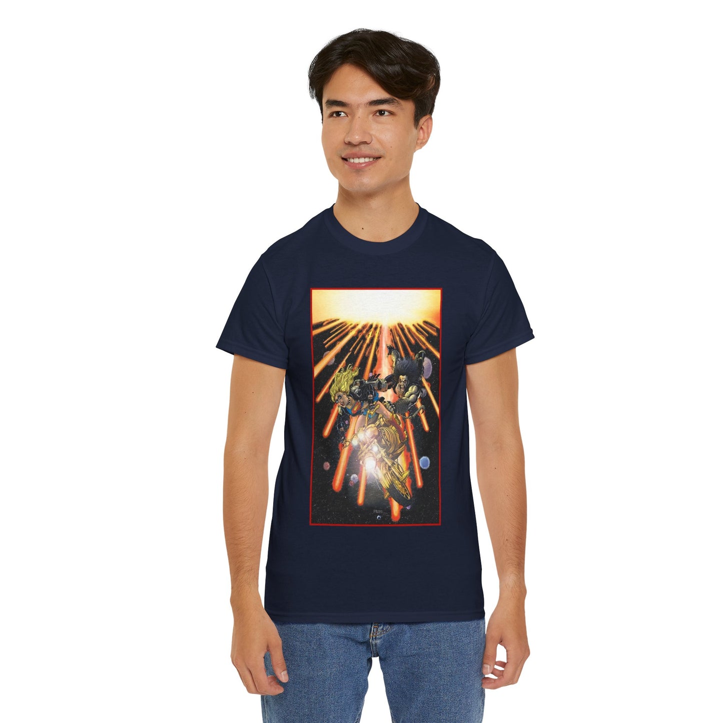 Supergirl & Lobo T-Shirt - George Perez Art - Brave and the Bold #4 Cover Art - 2026 Movie with Milly Alcock and Jason Momoa - DC Comics