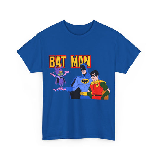 Batman, Robin & Bat-Mite T-Shirt - The New Adventures of Batman - 1970s Filmation DC Cartoon Series - Animated Dark Knight Detective