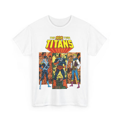 New Teen Titans T-Shirt - George Perez Art - Judas Contract - Nightwing, Jericho, Deathstroke, Changeling. Starfire - DC Comics