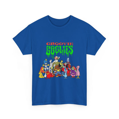 Groovie Goolies T-Shirt - The Monster Trio (Drac, Frankie, Wolfie) - Hagatha, Bella La Ghostly, Boneapart, Mummy - Horrible Hall on Horrible Drive - Filmation Cartoon