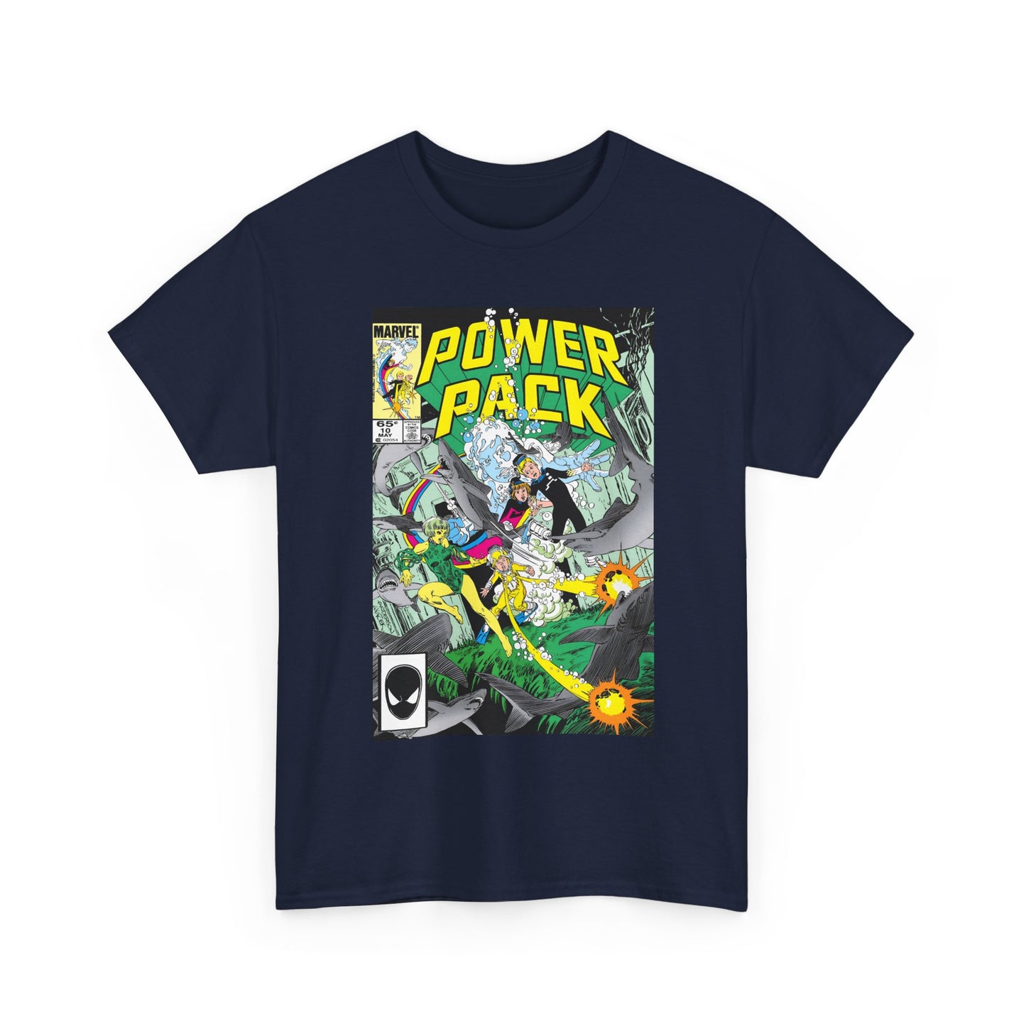 Power Pack #10 T-Shirt - With Marrina from Alpha Flight - Marvel Comics