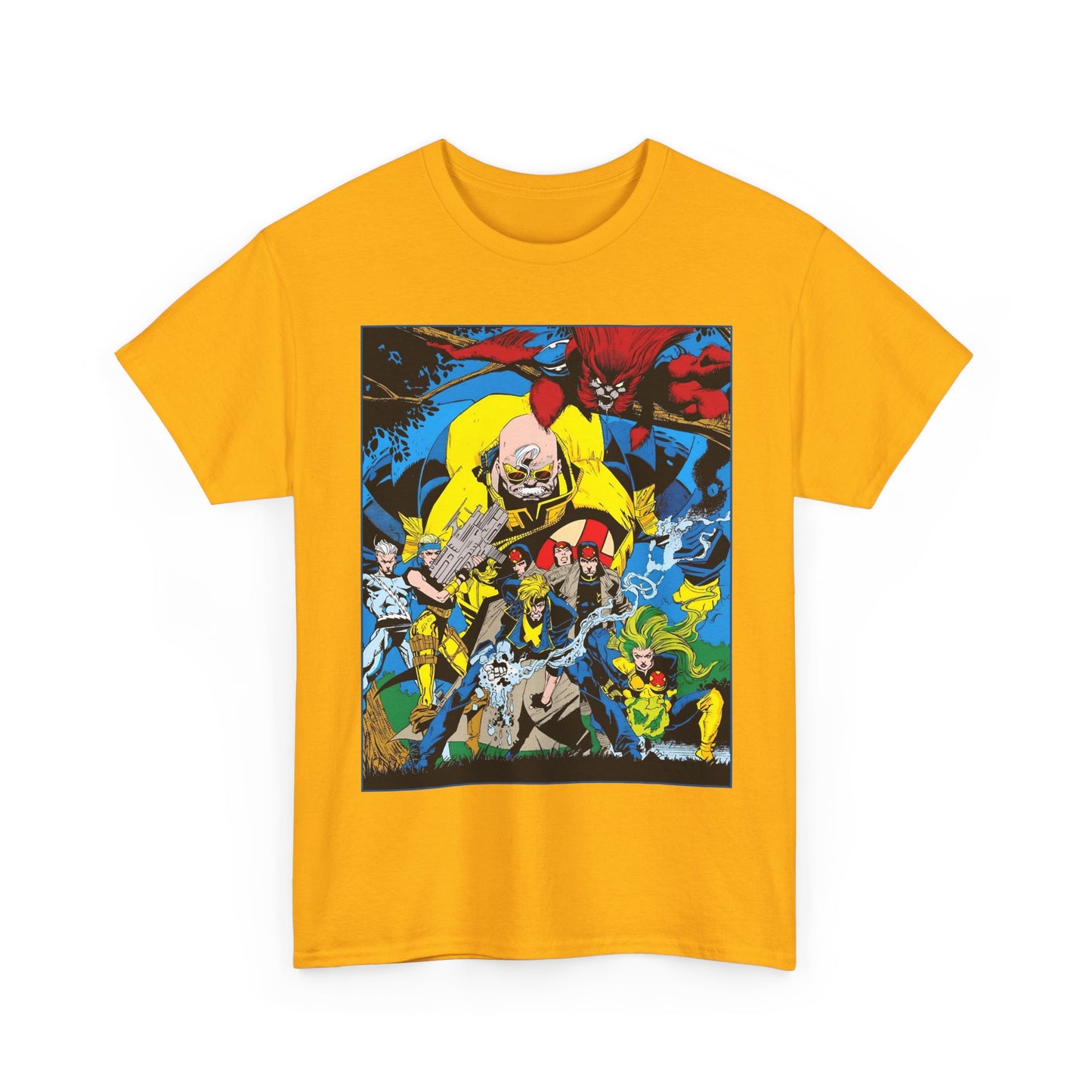 X-Factor T-Shirt - Joe Quesada Art - Havok, Polaris, Strong Guy, Jamie Madrox, Quicksilver - Mutant Team - Marvel Comics